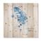 Designart - Ethnic Blue Feather - Bohemian & Eclectic Print on Natural Pine Wood